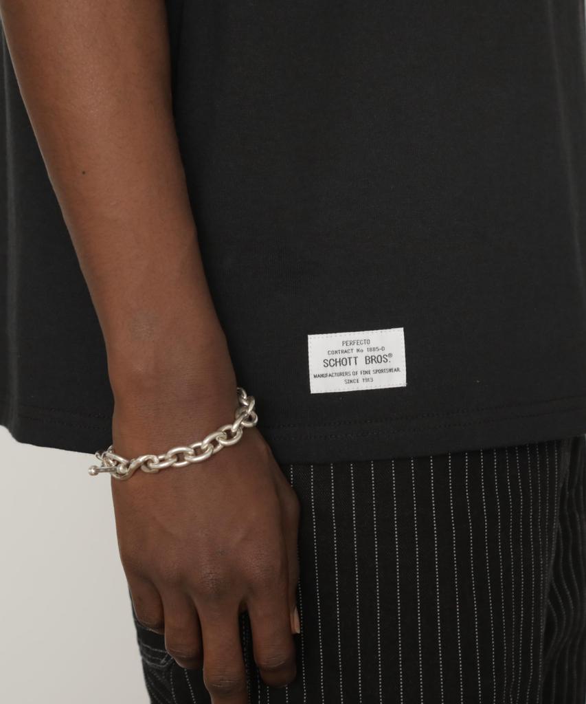 Schott NATIVE RIB SS T-SHIRT, Herren, Größe S, 010, Schwarz, 782-4134024