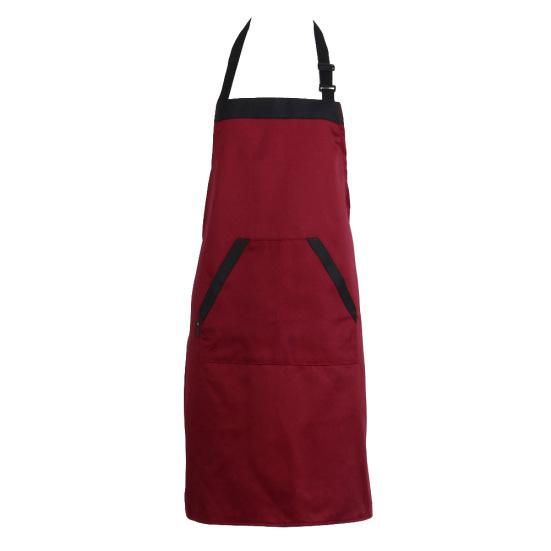 

Унисекс водонепроницаемый Холтер без рукавов карманы кухня приготовления барбекю комбинезон фартук красный