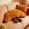 Cowhorn Bun Cartoon Cushion With Plush Outer For Living Room Decor