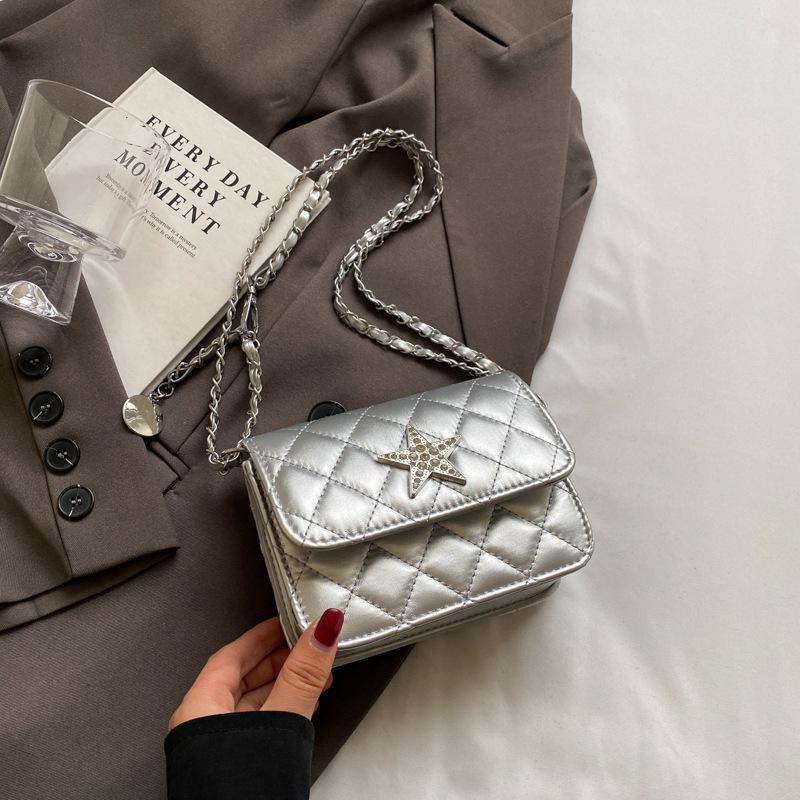 New Summer Style Unique and Beautiful Crossbody Bag Korean Style Small Square Bag Fashionable Chain Shoulder Bag Women's Bag