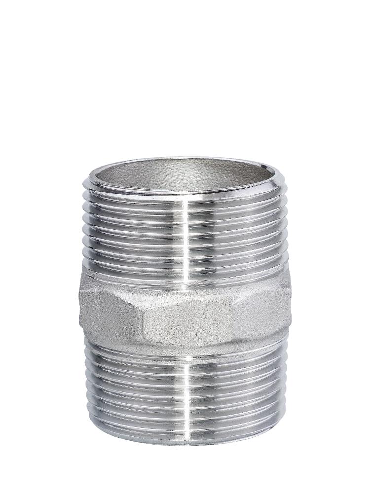 Doppelnippel aus 304 Edelstahl mit Außengewinde, 316L Außengewinde für Wasserleitungen, Größen: 1/2'', 3/4'', 1''.