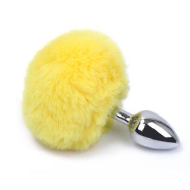Small Size Metal Rabbit Tail Anal Plug Bunny Butt Plug Stainless Steel Booty Beads Stainless Sex
