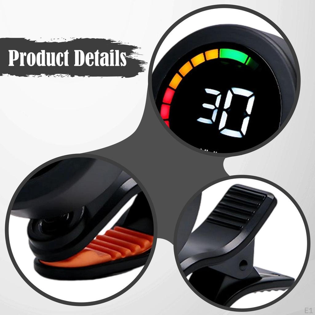 Guitar Tuner Clip On Easy To Use Versatile Display Quick & Accurate Tuning Banjo Beginners