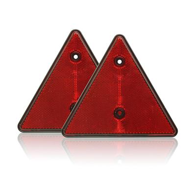 KOPPANG Universal Genuine Triangle Reflector 2 Pcs Truck Card Trailer Jet Trailer Reflector (Red)
