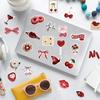 50Pcs Y2K Aesthetic Cherry Stickers Laptop Guitar Suitcase Journal Phone Case Diary Notebook Doodle Decals Decor Gift