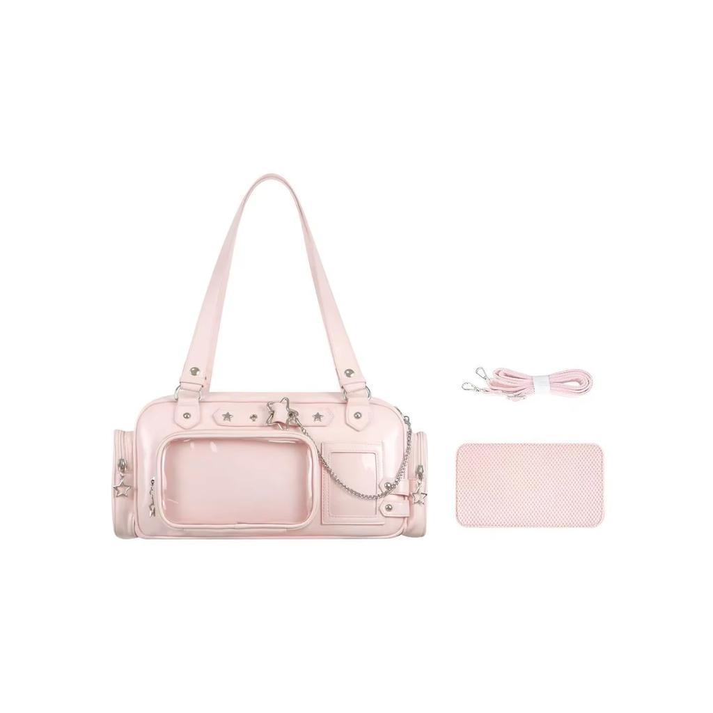 New Y2k Star Chain Ita Bag Cute Girl Comic Exhibition Transparent Shoulder Bag Large Capacity Crossbody Bag DIY Display Handbags