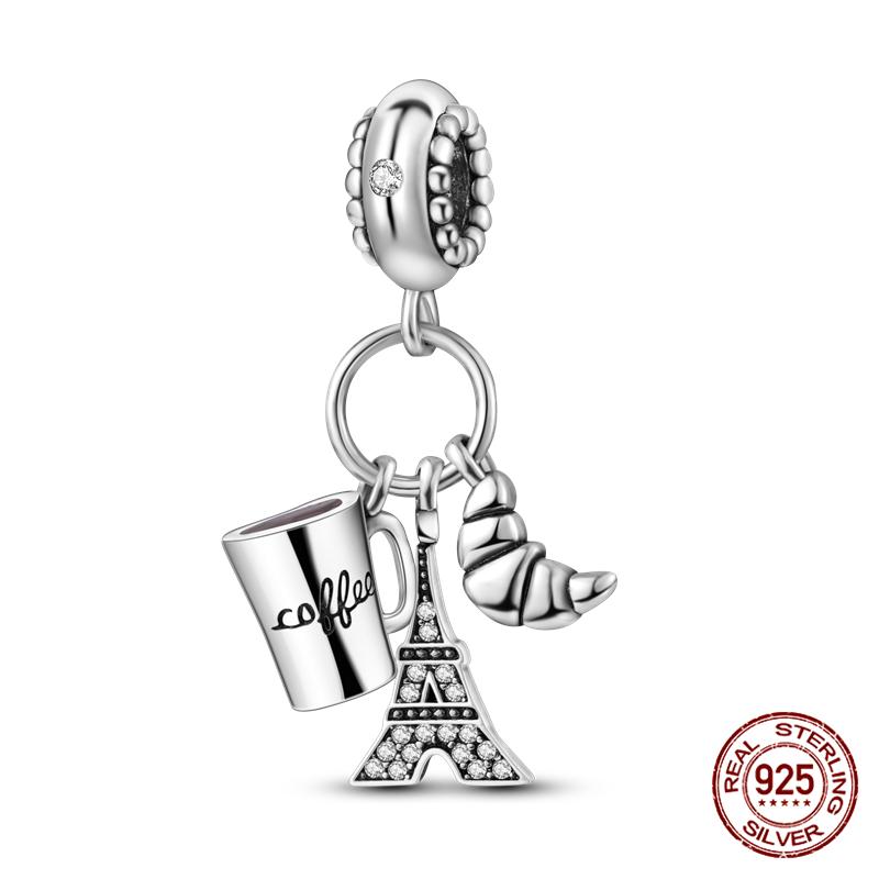 100% Genuine 925 Sterling Silver Ocean Collection Seashell Turtle and Heels Charm Beaded for Original  Bracelet Bracelet