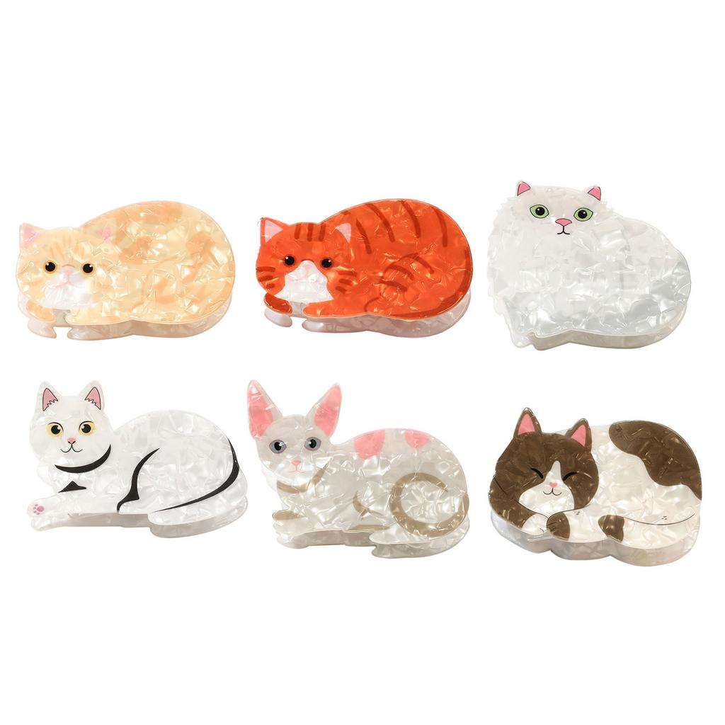 Cute Cat Hair Claw Clips Ponytail Top Clip Large Grab Clip Strong Hold for Women Thick Hair & Thin Hair Easy To Use