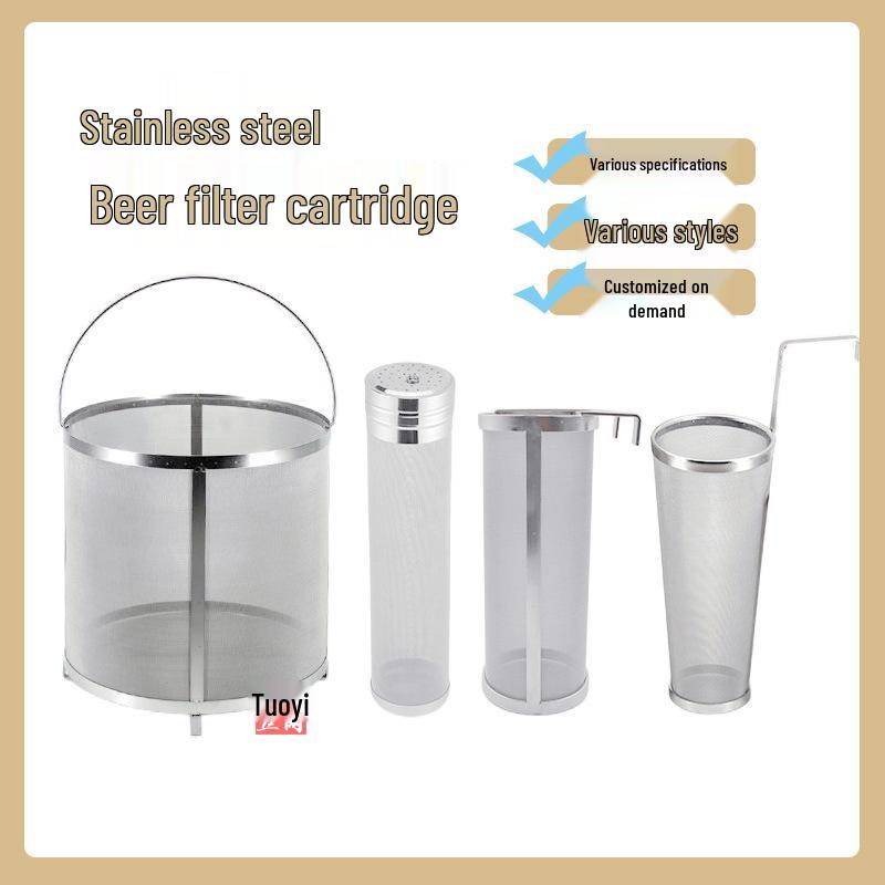 304 Stainless Steel Beer Hop Filter Barrel - Home Brewing Mesh Tube for Impurity Filtration