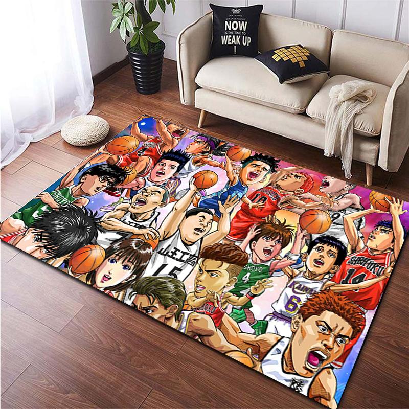 Slam Dunk Digital Painting Carpet for Living Room Large Area Rug Black Soft Carpet Home Decoration Mats Boho Rugs Picnic