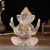 Statua Fatta a Mano in Resina del Signore Ganesha Statuetta Dio Elefante Ganpati per Altare di Casa Decorazione Indù Regalo di Prosperità