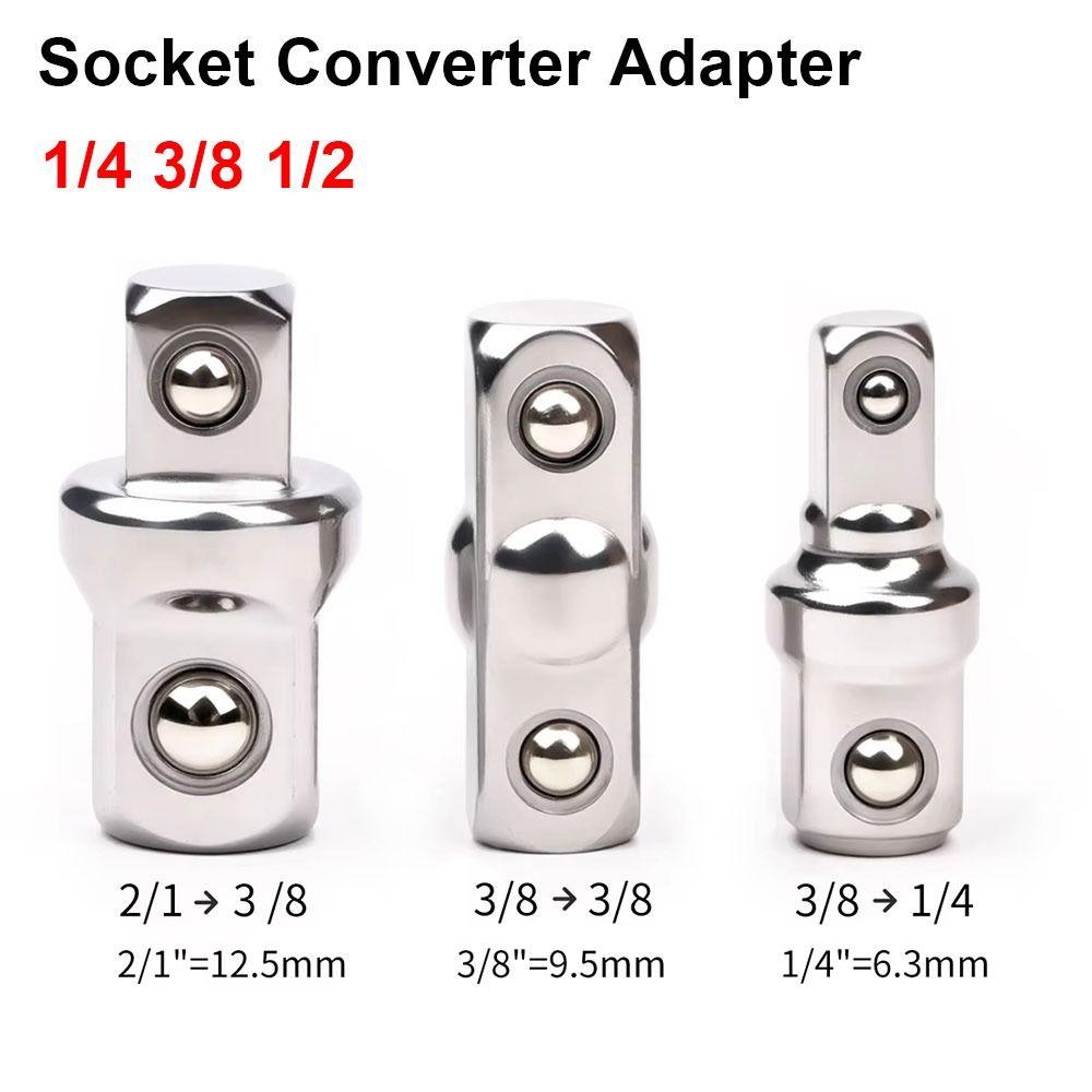 4 Stück/Satz 1/4 3/8 1/2 Knarrenschlüssel Stecknussadapter Doppel Vierkantkopf Reparatur Handwerkzeug