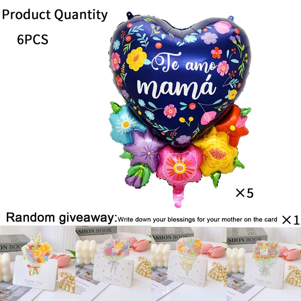 

6pcs Spanish Mother s Day Aluminum Foil Balloons Suitable for Mother s Day Party Decoration and Birthday Party Decoration As Shown