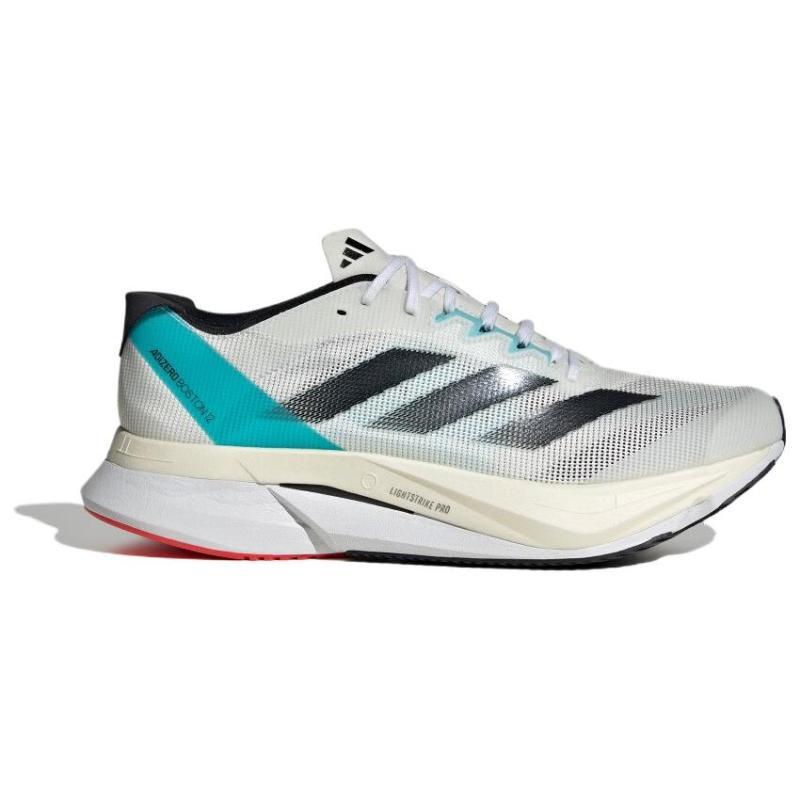 Adidas Adizero Boston 12 White Light Aqua Sneakers ID4237