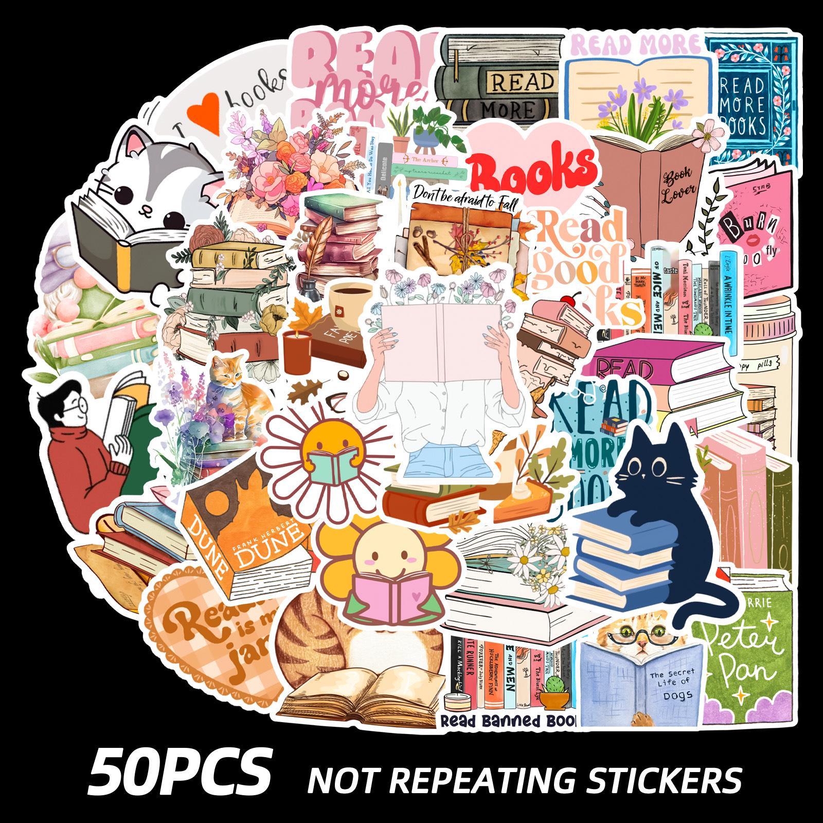 50 Unique Graffiti Stickers for Notebooks, Helmets, and Water Cups 50 Non-repeating Sheets