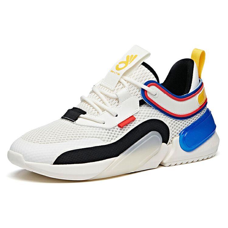 Anta Magic Cube Shock Absorption Non-Slip Wear-Resistant Breathable Lightweight Low-Top Sports Casual Shoes Men Sneakers White Blue Black 112028888-2