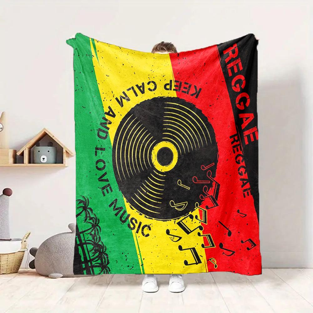 Reggae Music Flannel Blanket Throw Blanket Soft Warm Sofa Bed Camping Car home Decor Unique Christmas Gift C930756