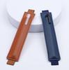 Elastic Leather Tablet Pen Holder with Adjustable Tightness and Clip Stand for Meetings