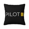 Boeing 777X Captain Stripes Pillow Bedroom Decoration Nordic Aviation Aviator Flight Pilot Cushions for Sofa Square Pillowcase