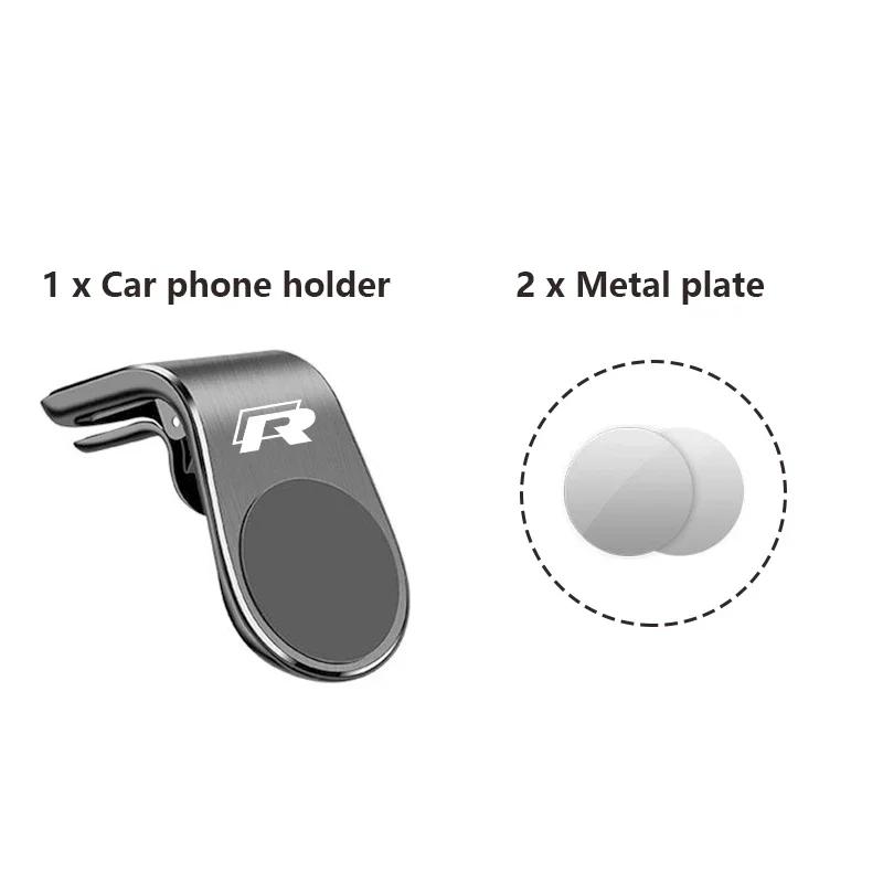 

2026 Hot For VW VOLKSWAGEN New Universal magnetic Phone Holder Air Vent Clip for Volkswagen VW Rline MK8 Polo Golf Tiguan Passat чёрный