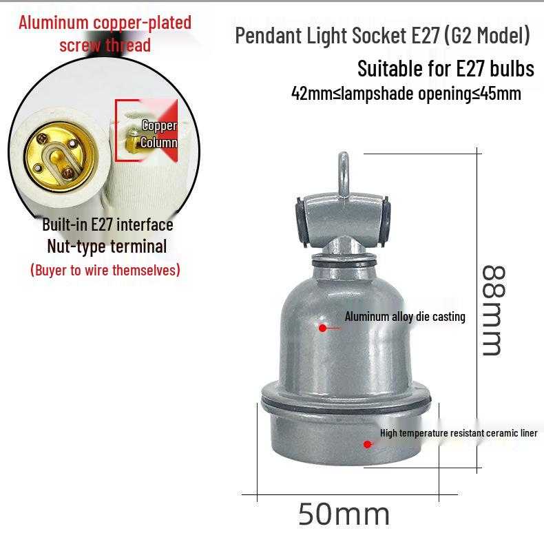 Высокотемпературный водонепроницаемый керамический патрон E27 для инкубации поросят и цыплят