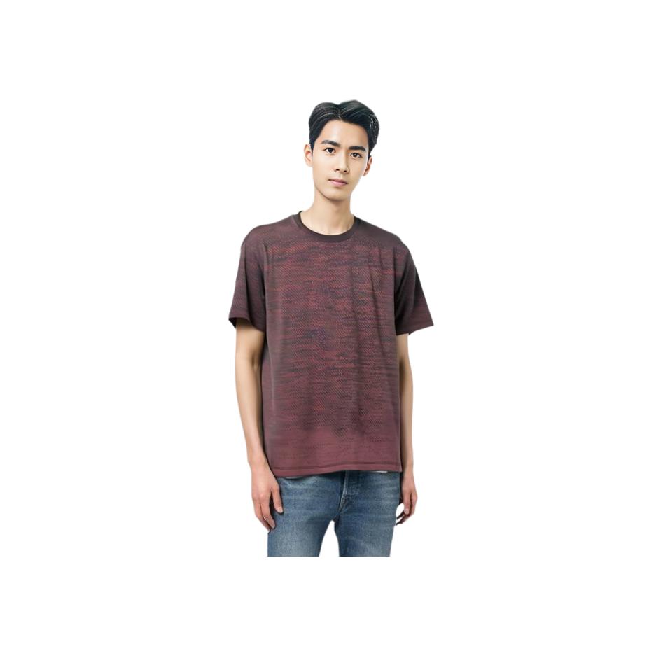 adidas Gradient Sports Round Neck Short Sleeve T-Shirt Men Tops Red GC8411