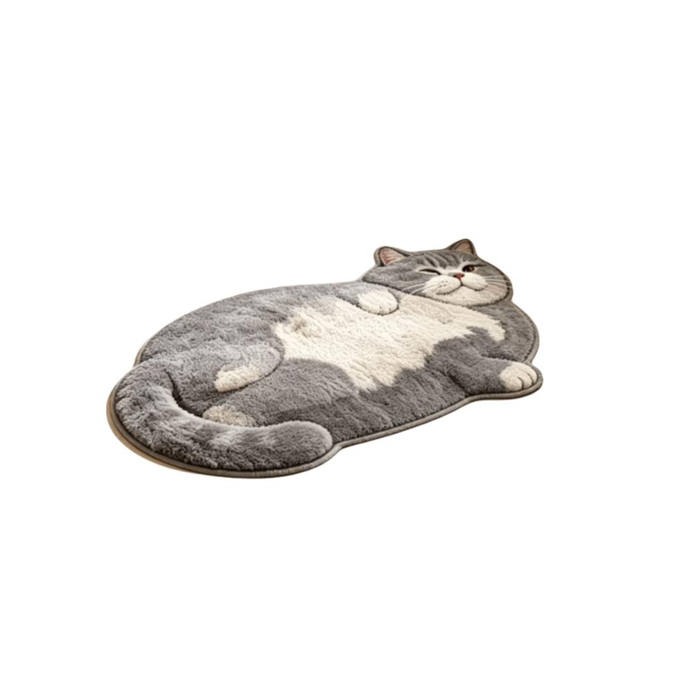 Easy To Clean Cat-Shaped Area Rug Non-Slip Cartoon Carpet Soft Home Decor Carpet Living Rooms