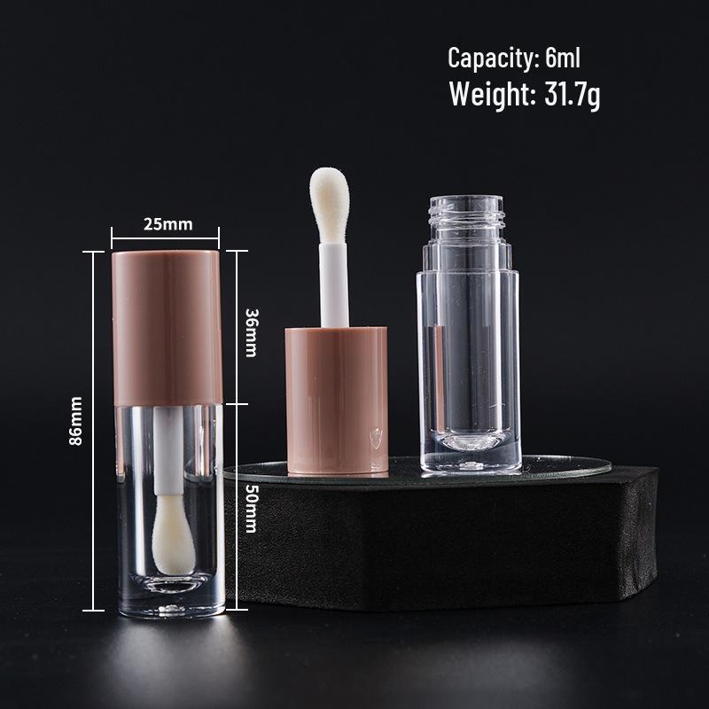 Thick Tube with Large Brush: Empty Lip Gloss, Eyeliner, & Mascara Tube