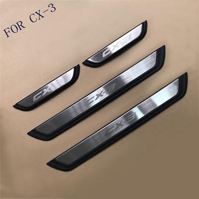 For Mazda CX-3 CX3 Accessory 2016-2018 Stainless Car Door Sill Kick Scuff Plate Protector Trim Cover Pedal Guard