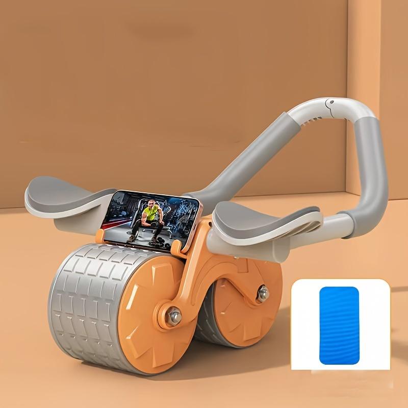 

Elbow support fitness wheel with automatic rebound, integrated with plank support, home fitness equipment, abdominal curl wheel, оранжевый