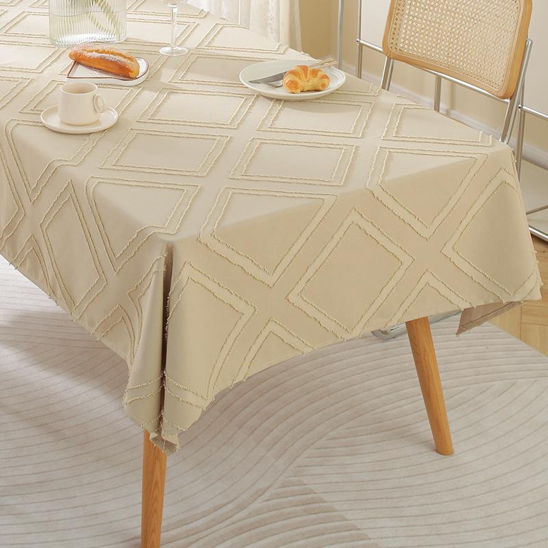 New Three-dimensional Rhombus Geometric Tablecloth Tablecloth Modern Simple Square Dining Table Cloth Multi-functional Cover Towel
