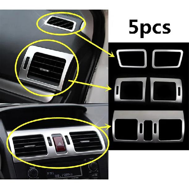 Car Garnish Cover Frame Lamp Trim ABS Front Air Condition Outlet Vent Hoods Part For Subaru XV 2012 2013 2014 2015 2016 2017