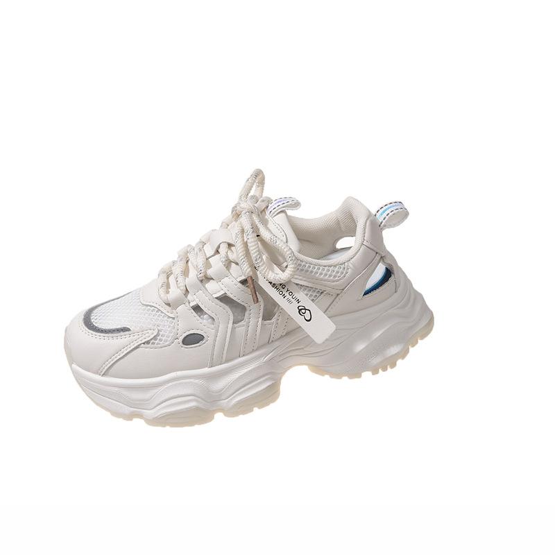

Mesh breathable dad shoes women s summer 2025 new hollow thin bag head sandals casual sports little white shoes 40