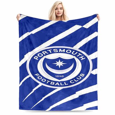 Logo Portsmouth FC Tieniti al caldo DesignCoperta in flanella per camera da letto, soggiorno, divano e pisolino