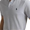 Polo Ralph Lauren Ribbed Knit Striped Button Short Sleeve Polo Shirt Men tops 710971044-002