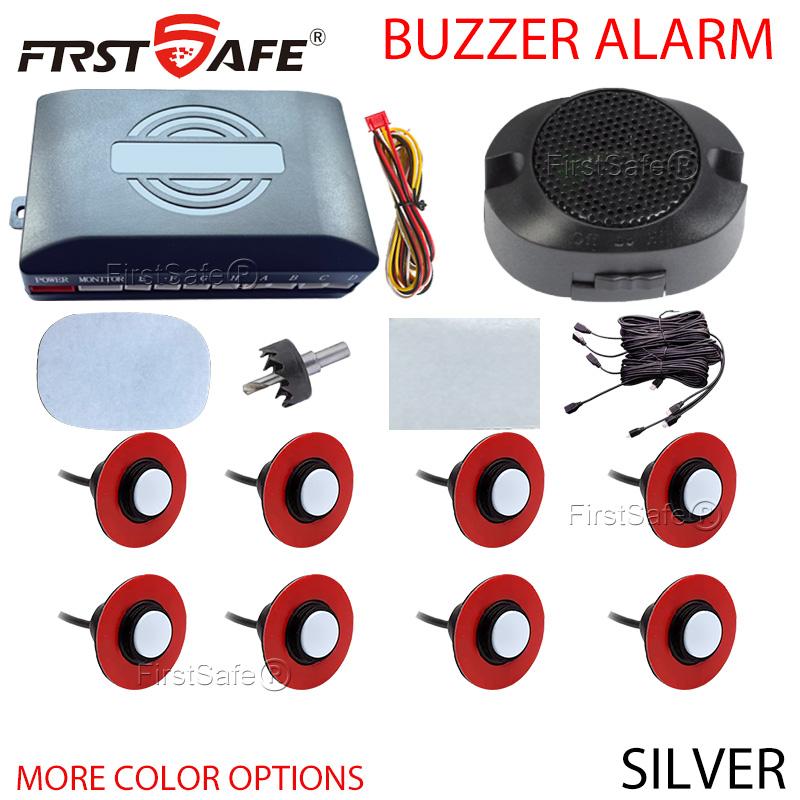 12V 16.5mm Parking Sensor Kit Universal 6/8 Sensor Buzzer Reverse Radar Sound Alarm Indicator Probe System