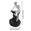 Skeleton Riding On Bikes Sculpture Halloween Decor Spooky Skeleton Bicycles Halloween Figurine Skeleton Riding A Bikes Statues