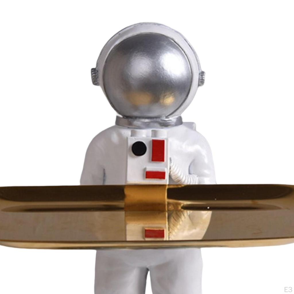 Chic Astronaut Statue, Holder Organizer Resin Figurine European Sundries Storage Tray for Dining