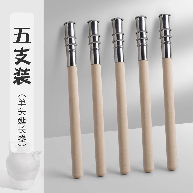 3/4/5/6/7/8pcs /set Pencil Extender Holder Adjustable Dual Head/ Single Head Sketch School Painting Art Writing Tool