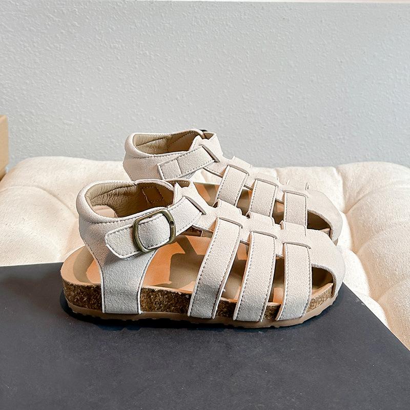 

Детская обувь в корейском стиле, летние сандалии Boken для девочек, римские туфли для мальчиков, детская пляжная обувь, женская обувь Treasure 35 белый
