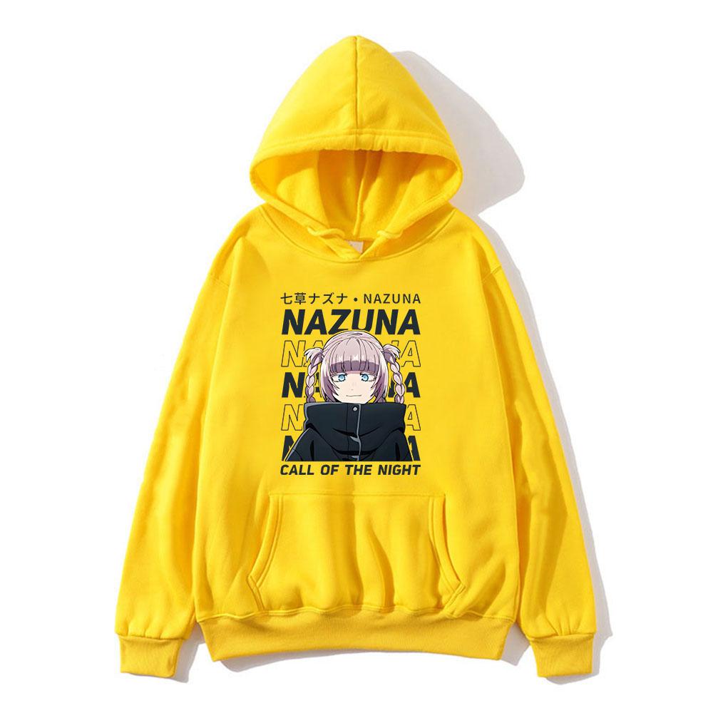 Anime Hoodies Call of The Night Yofukashi No Uta Print Unisex Women Fashion Oversized Sweatshirts Hoodie Harajuku Pullover Clothing