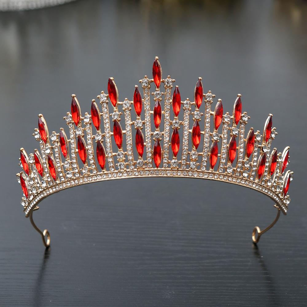 1pc Luxury Bridal Crystal Crown Zircon Wedding Tiara Hair Luxury Heirloom Headpiece for Bride Boho Photoshoot Royal Theme Events