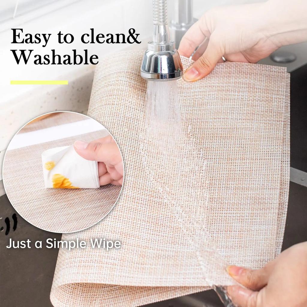 Woven PVC Placemats Heat Resistant Non-Slip Place mats for Dining Table Washable Durable Vinyl Table Mats