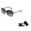 Sheepskin Metal Braided Temples, Acetate Sunglasses, Black Square Sunglasses, Women's Style