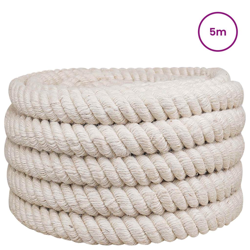 Jute Rope 36 Mm White 100percent Tossa Jute