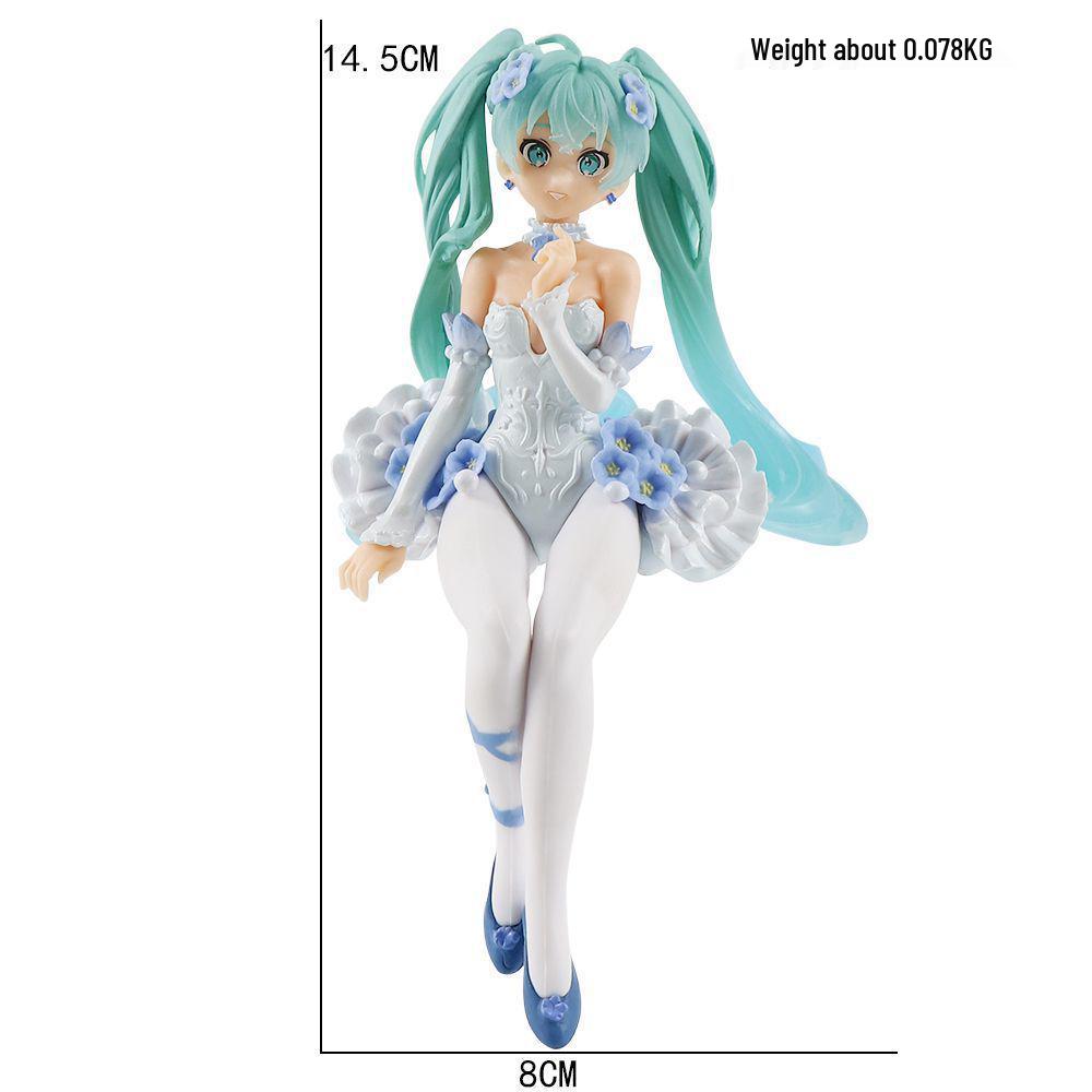 Cherry Blossom Pink Hatsune Miku Figurine - Anime Princess Desktop PC or Car Decoration Ornament