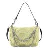 Fuzzy Faux Fur Crossbody Bag Women Small Square Shoulder With Chain Strap Soft Plush Texture Daily Use