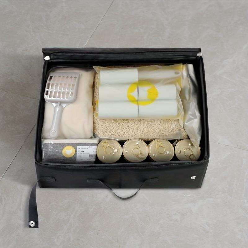 Cutie pliabilă și portabilă pentru așternut pentru pisici Cutie pentru așternut pentru pisici, cu capac și mâner, anti-stropire, rezistentă la scurgeri.