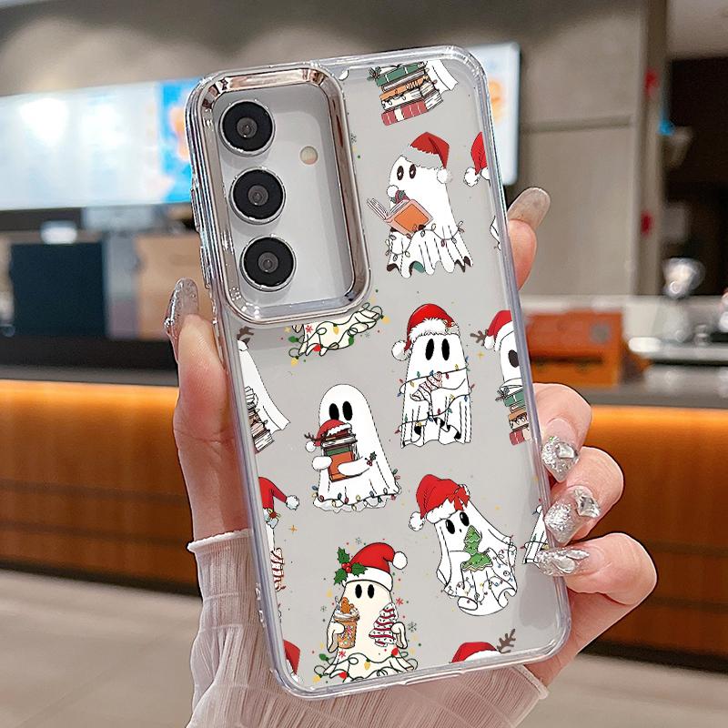 Christmas Ghost Halloween Case For Samsung Galaxy S26 S25 Ultra S24 S23 S22 Plus S21 A16 A17 A26 A36 A37 A54 A55 A56 A57 5G Clear Soft Cover