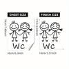 1pc Cartoon Men And Women WC Wall Sticker For Bathroom Decoration Vinyl Home Decals Waterproof Poster Door Stickers Toilet Sign